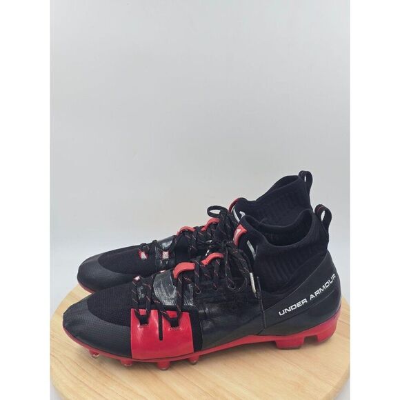Under Armour C1N MC Football Cleats Mens  Black Red 3021190-003 RARE Sz 14 main image 5